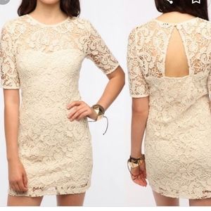 Cream Crochet Urban Outfitters Dress